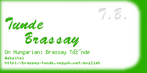 tunde brassay business card